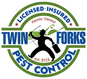 The official Twin Forks Pest Control® company logo.