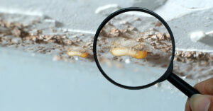 Closeup inspection of a termite