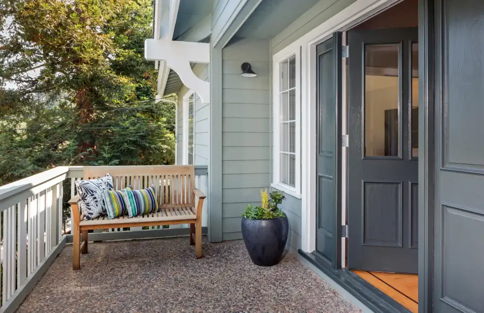 Front door of a Long Island home